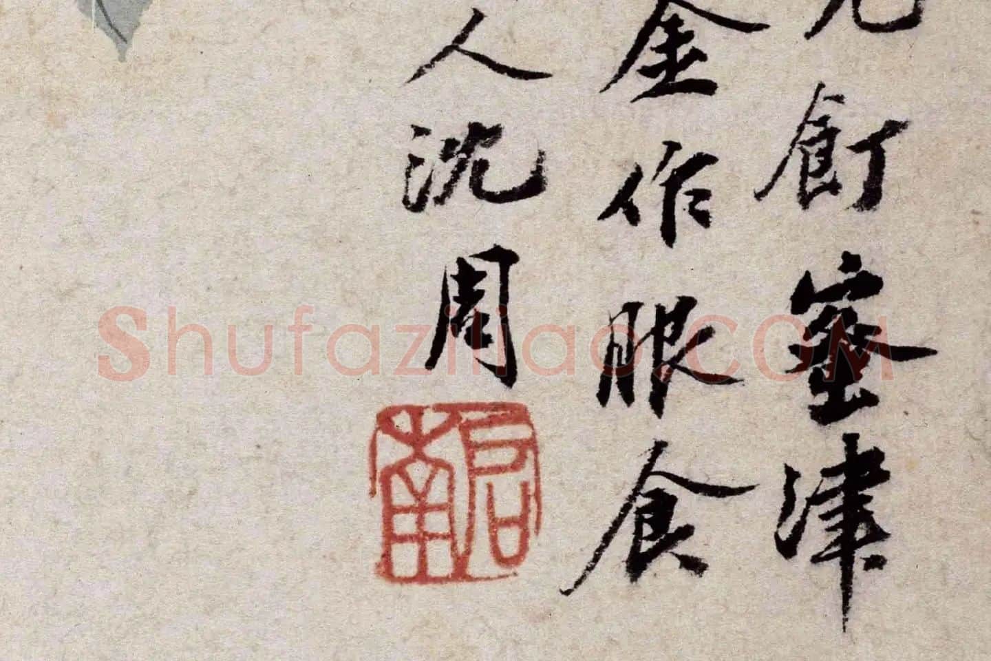 沈周《枇杷图》高清大图局部 (5)