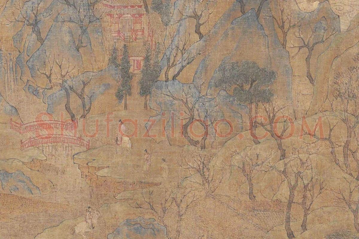 展子虔《游春图》卷局部 (3)