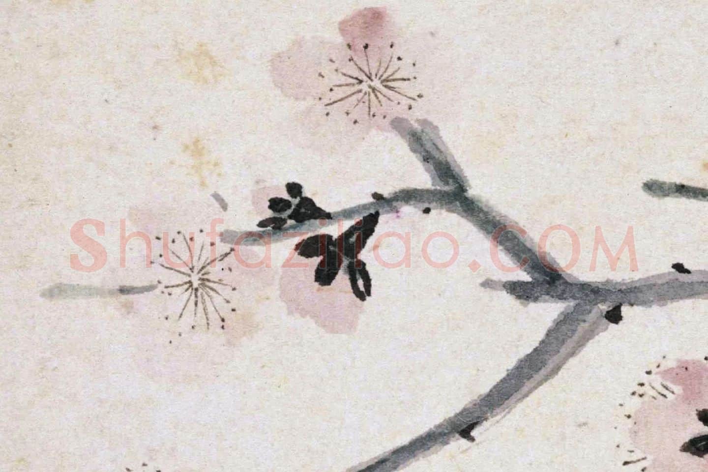 沈周《杏花图》高清大图局部 (1)