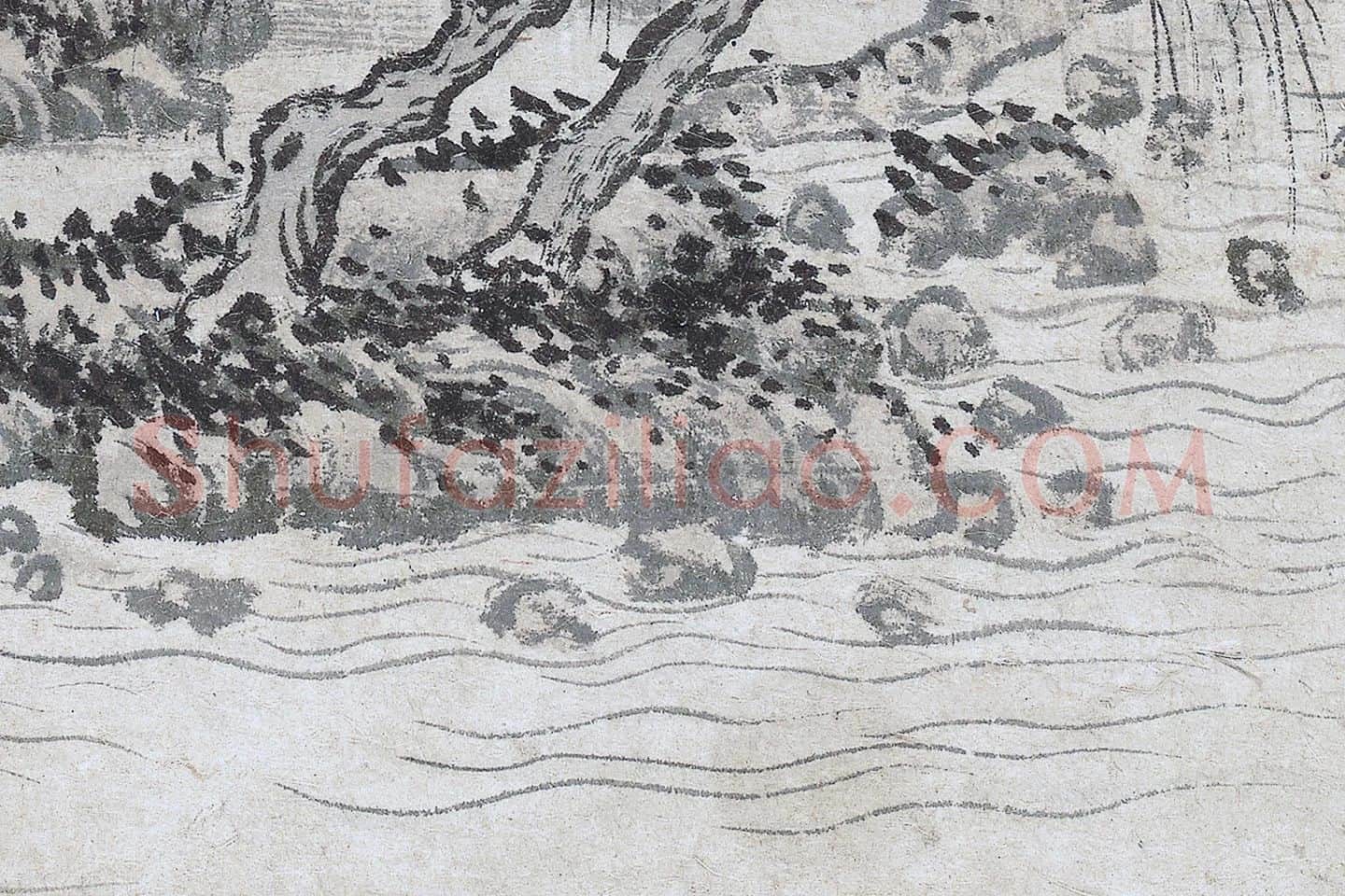 沈周山水画《春云叠嶂图》局部 (6)