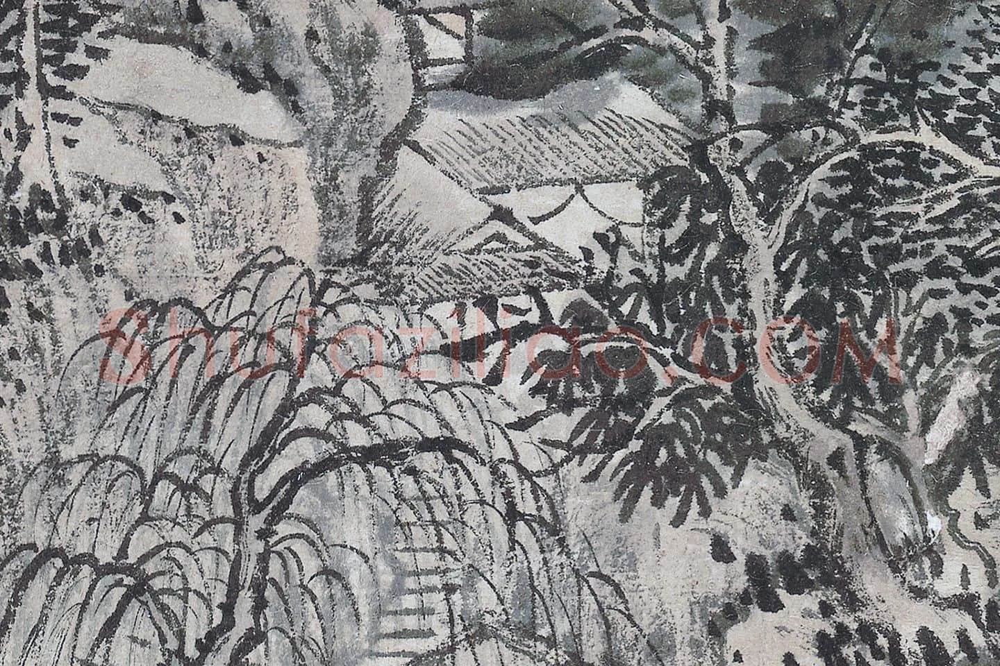 沈周山水画《春云叠嶂图》局部 (8)