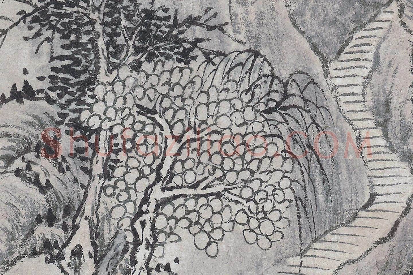 沈周山水画《春云叠嶂图》局部 (9)