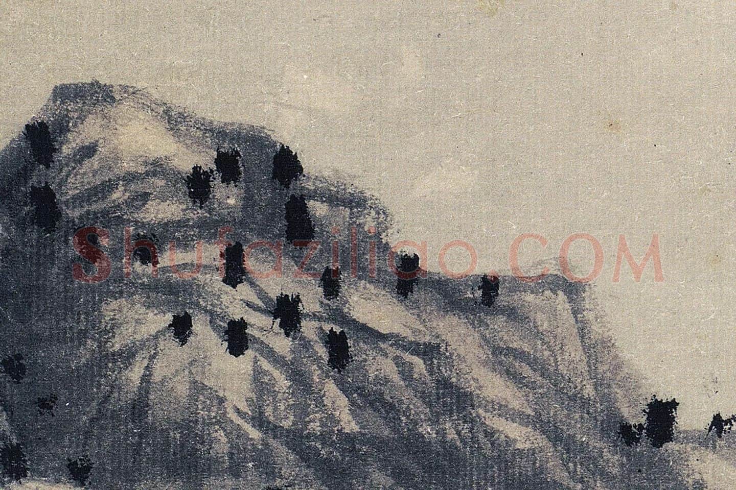 沈周山水画《魏园雅集图》高清大图局部 (2)