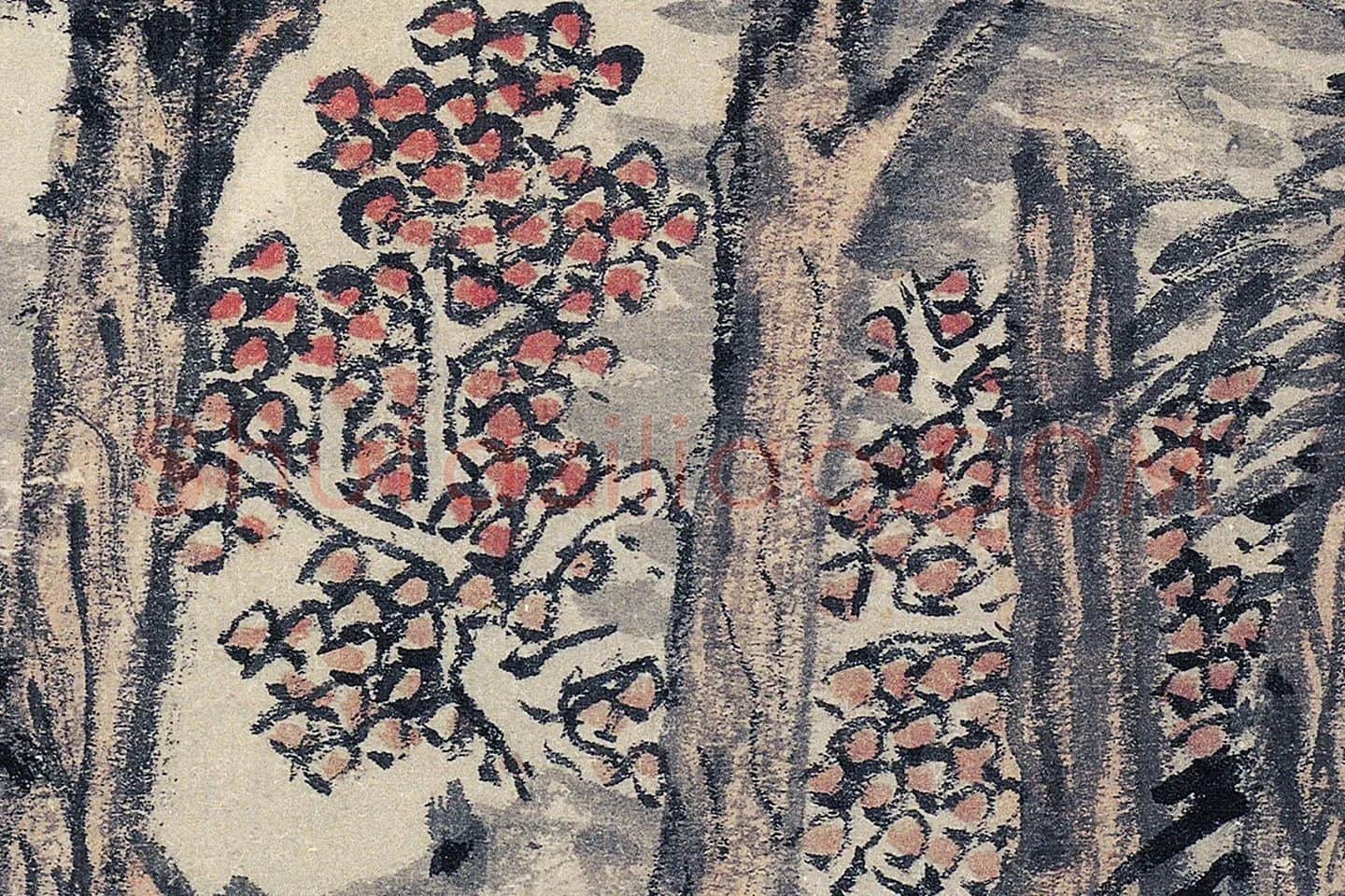 沈周山水画《魏园雅集图》高清大图局部 (4)