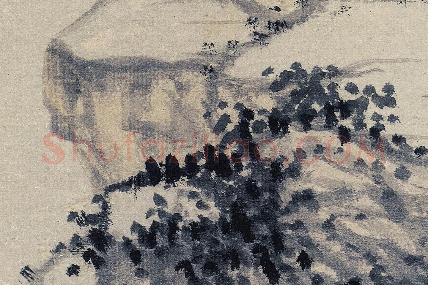 沈周山水画《魏园雅集图》高清大图局部 (11)