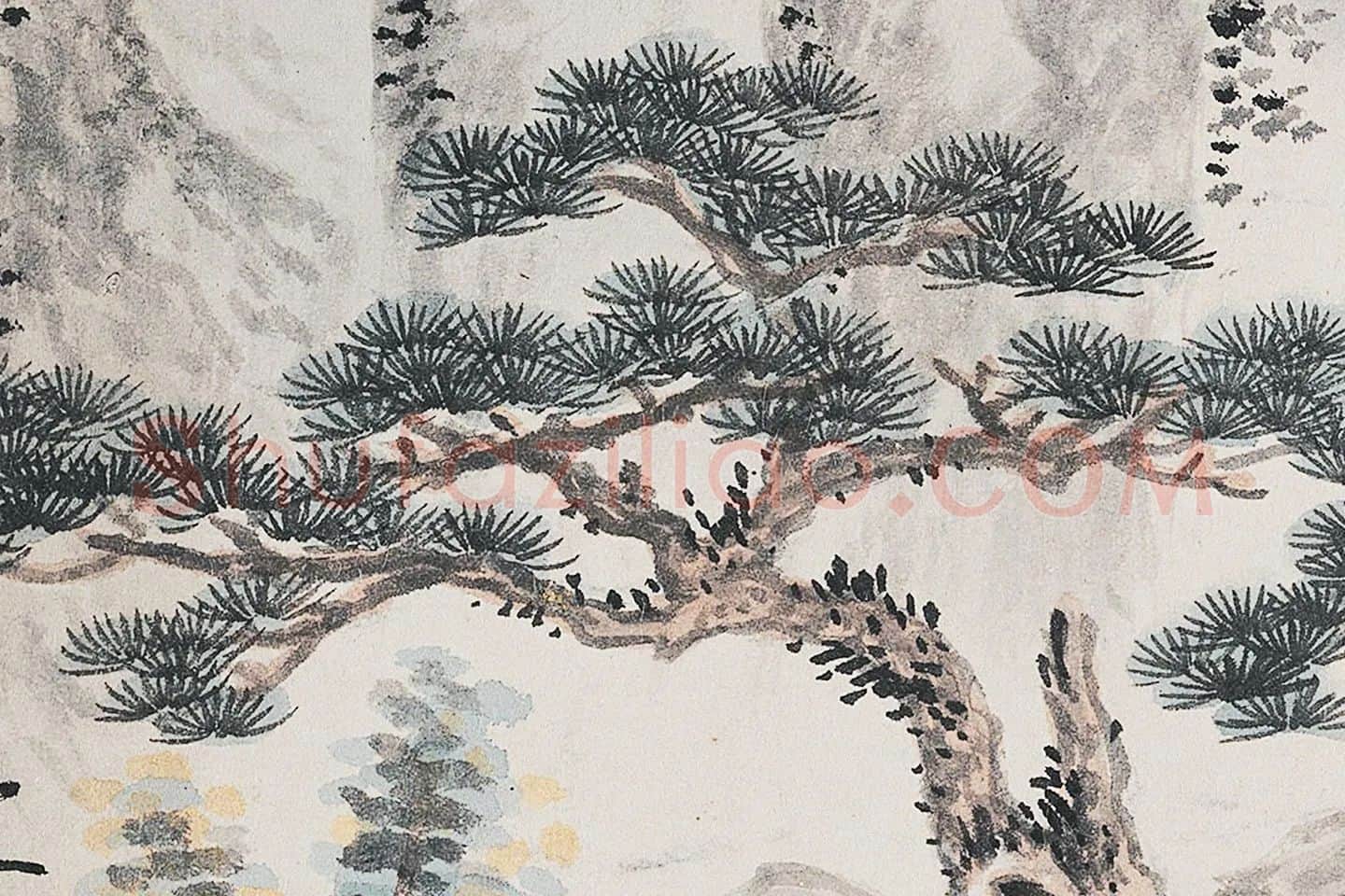 沈周《四松图》局部 (1)