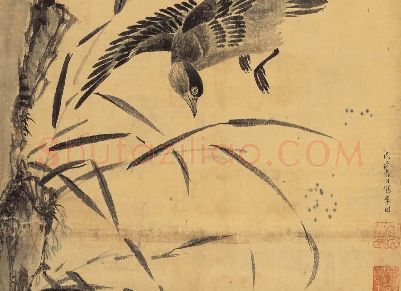 李因芙蓉鸳鸯图_03