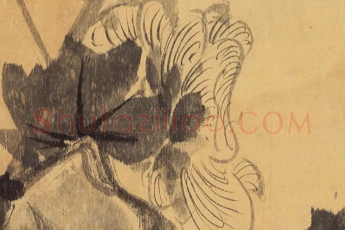 李因《芙蓉鸳鸯图》高清大图局部细节 (8)