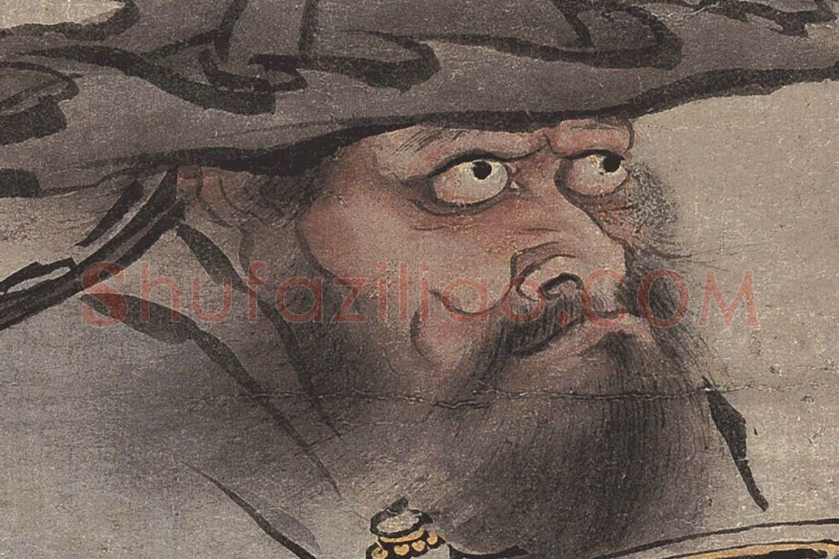 朱见深人物画《岁朝佳兆图》局部细节 (1)