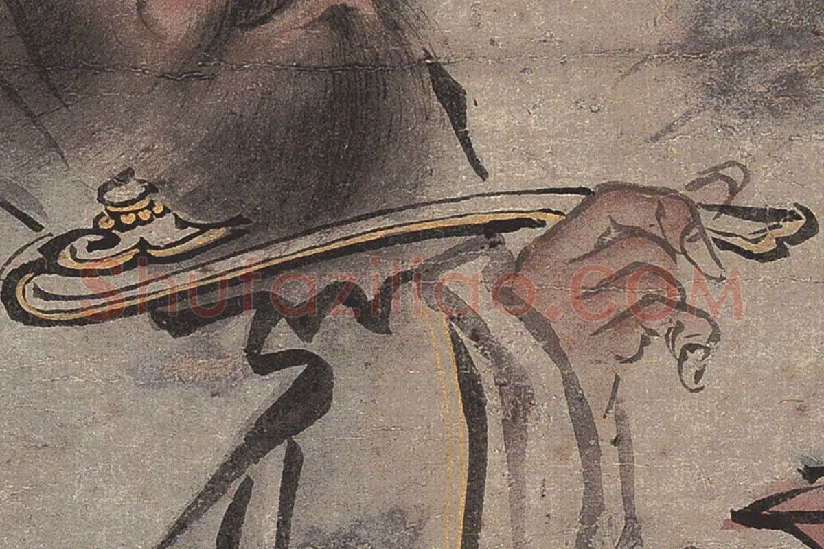 朱见深人物画《岁朝佳兆图》局部细节 (2)