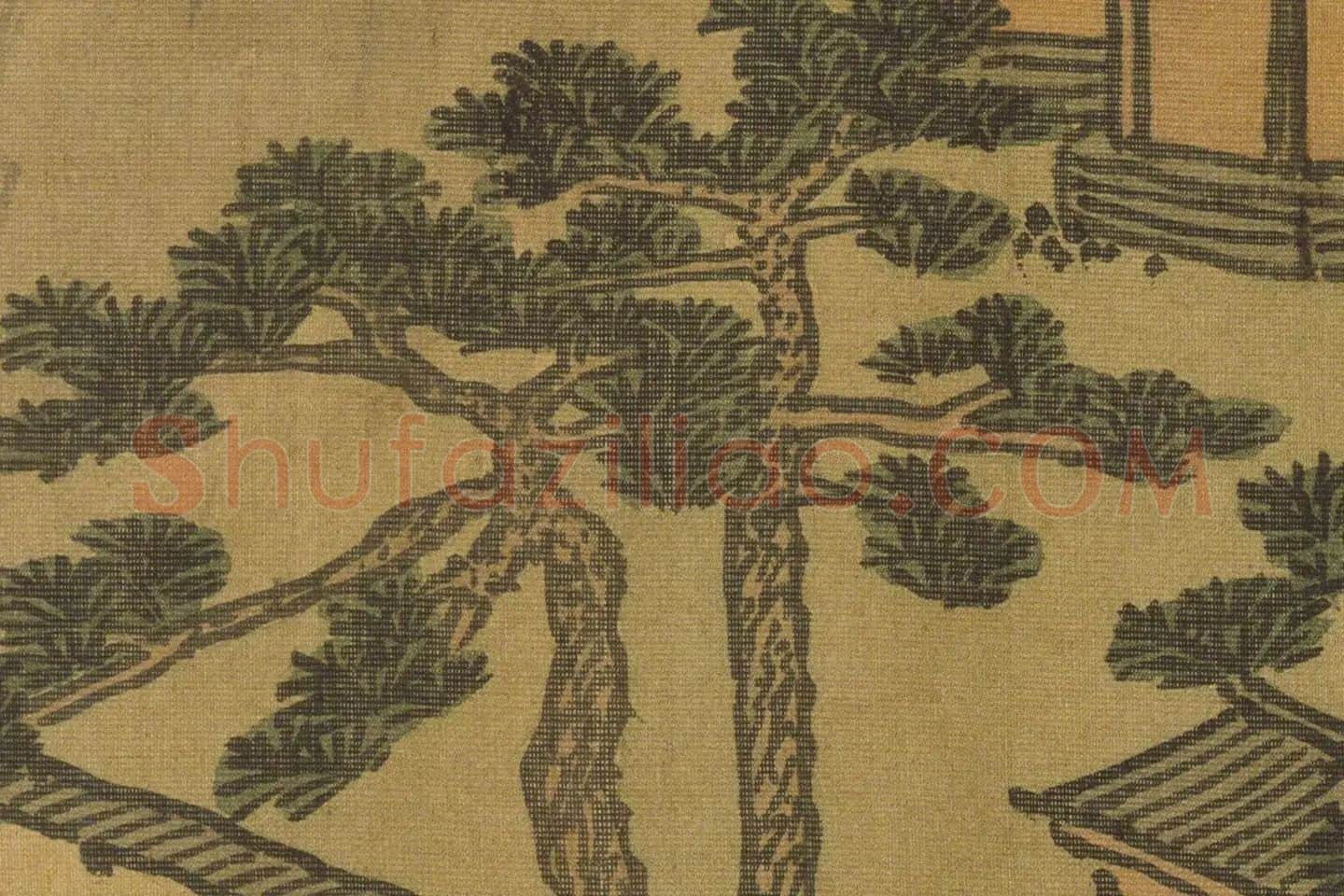 沈周山水《两江名胜图册》高清大图局部 (1)