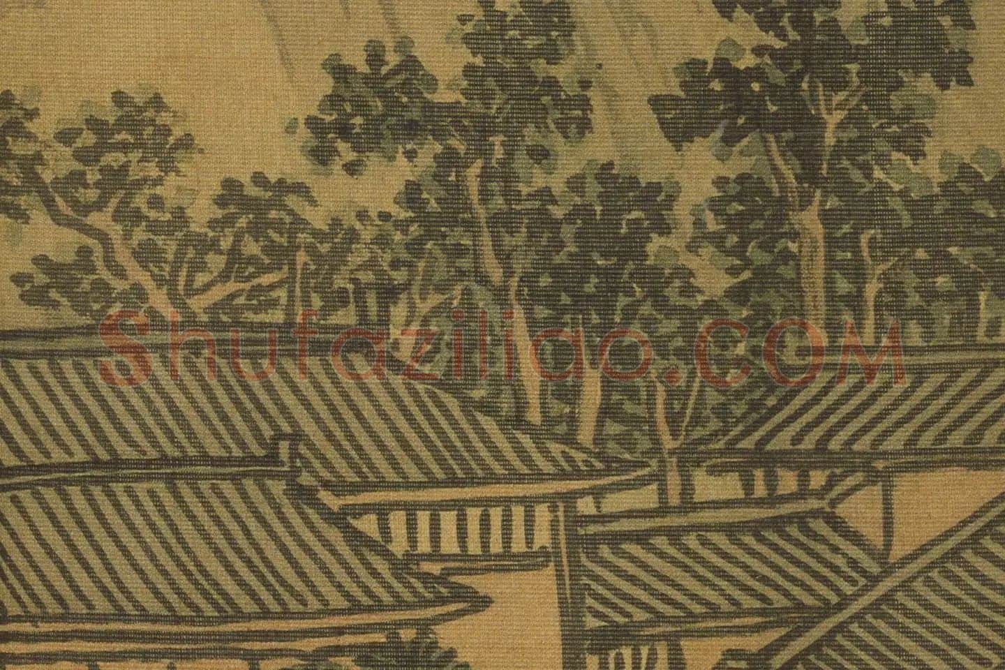 沈周山水《两江名胜图册》高清大图局部 (2)