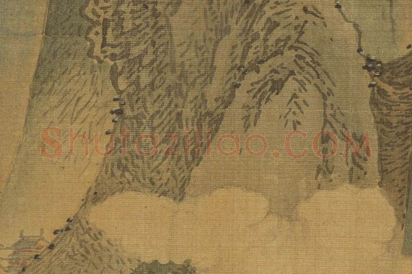 沈周山水《两江名胜图册》高清大图局部 (4)