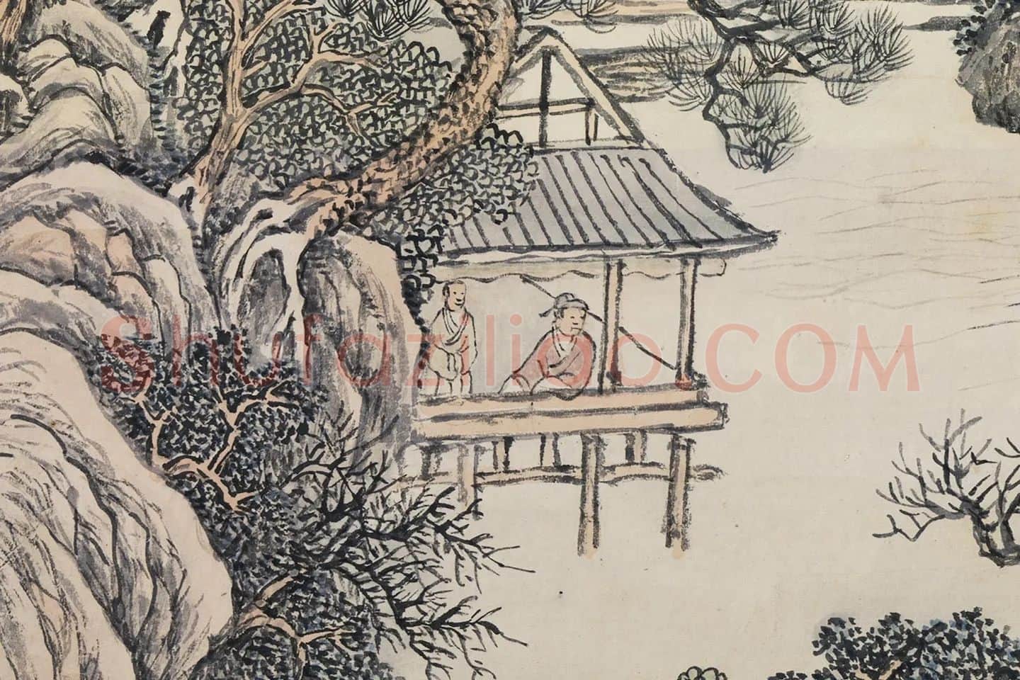 徐溶《仿巨然山水》局部 (2)