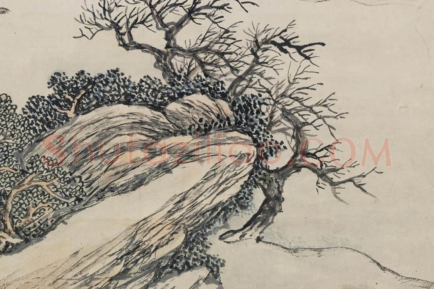 徐溶《仿巨然山水》局部 (4)