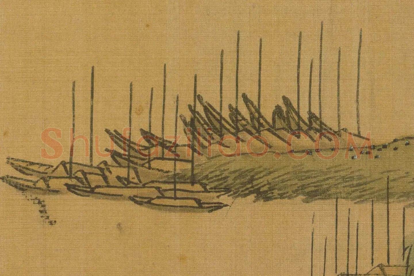 沈周山水《两江名胜图册》高清大图局部 (13)