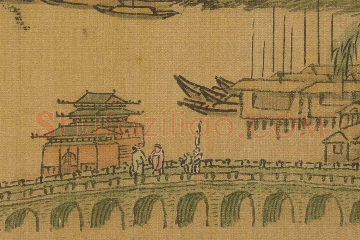 沈周山水《两江名胜图册》高清大图局部 (14)