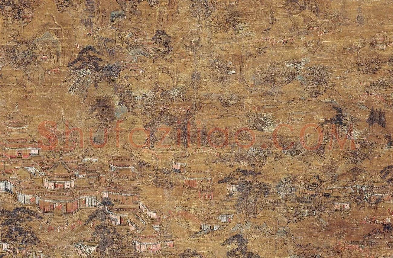 山水楼阁画《宫苑图》_02