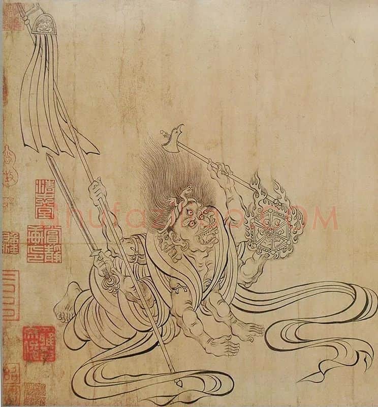 吴道子送子天王图_01