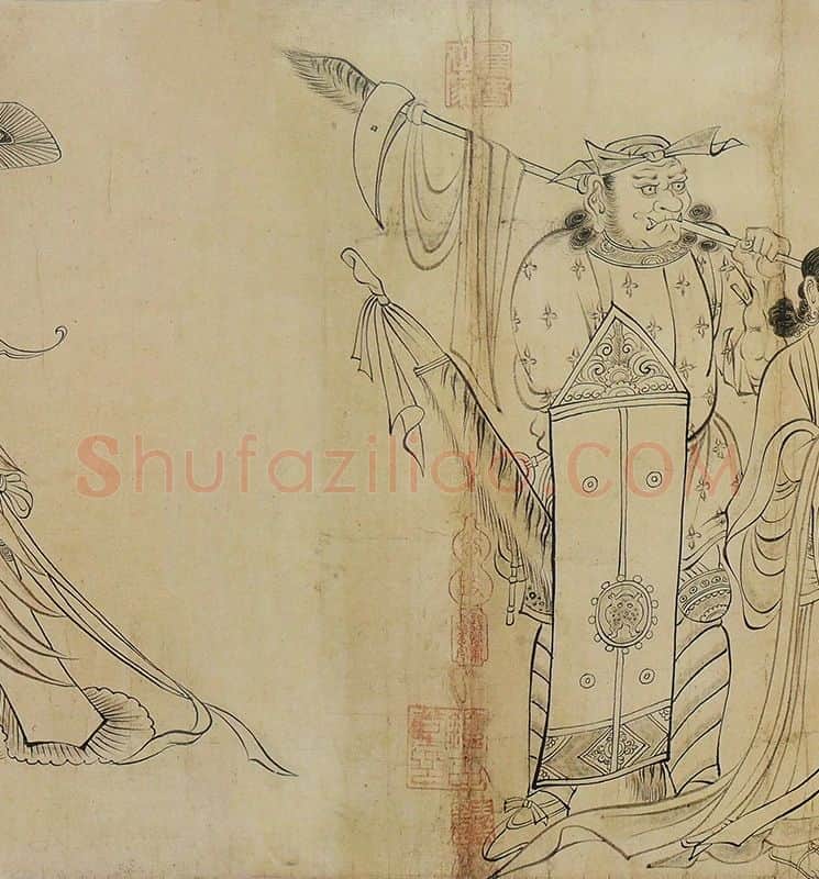 吴道子送子天王图_03