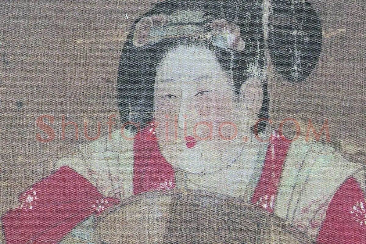 唐代仕女人物画《唐人宫乐图》高清大图局部 (1)