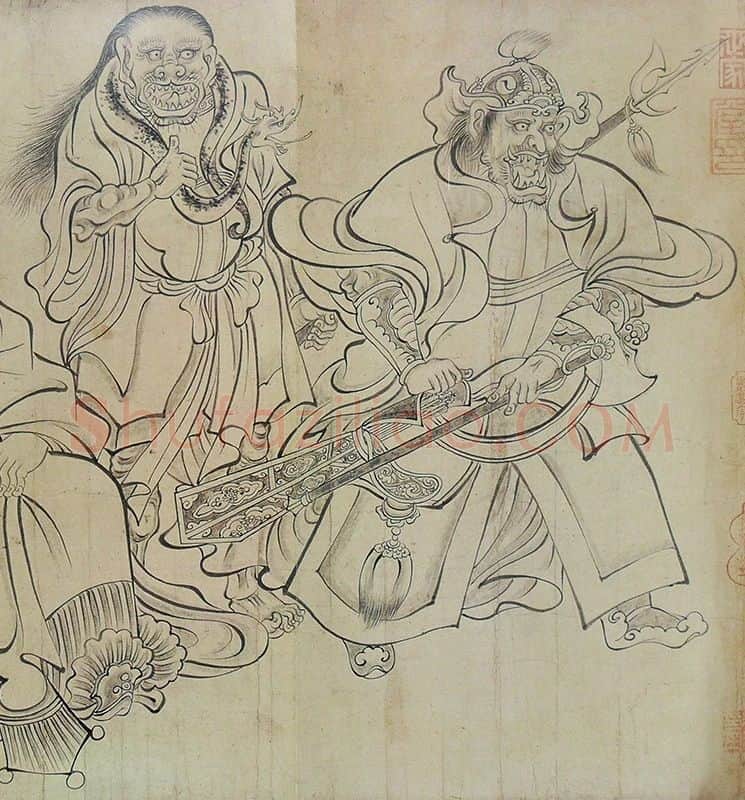 吴道子送子天王图_08