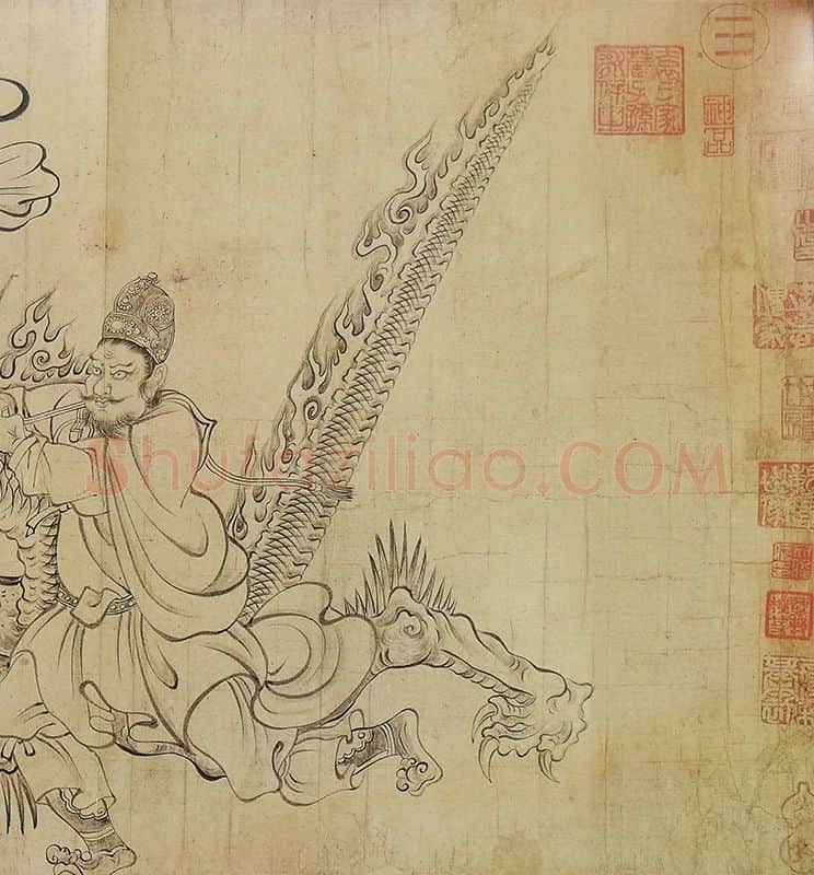 吴道子送子天王图_10