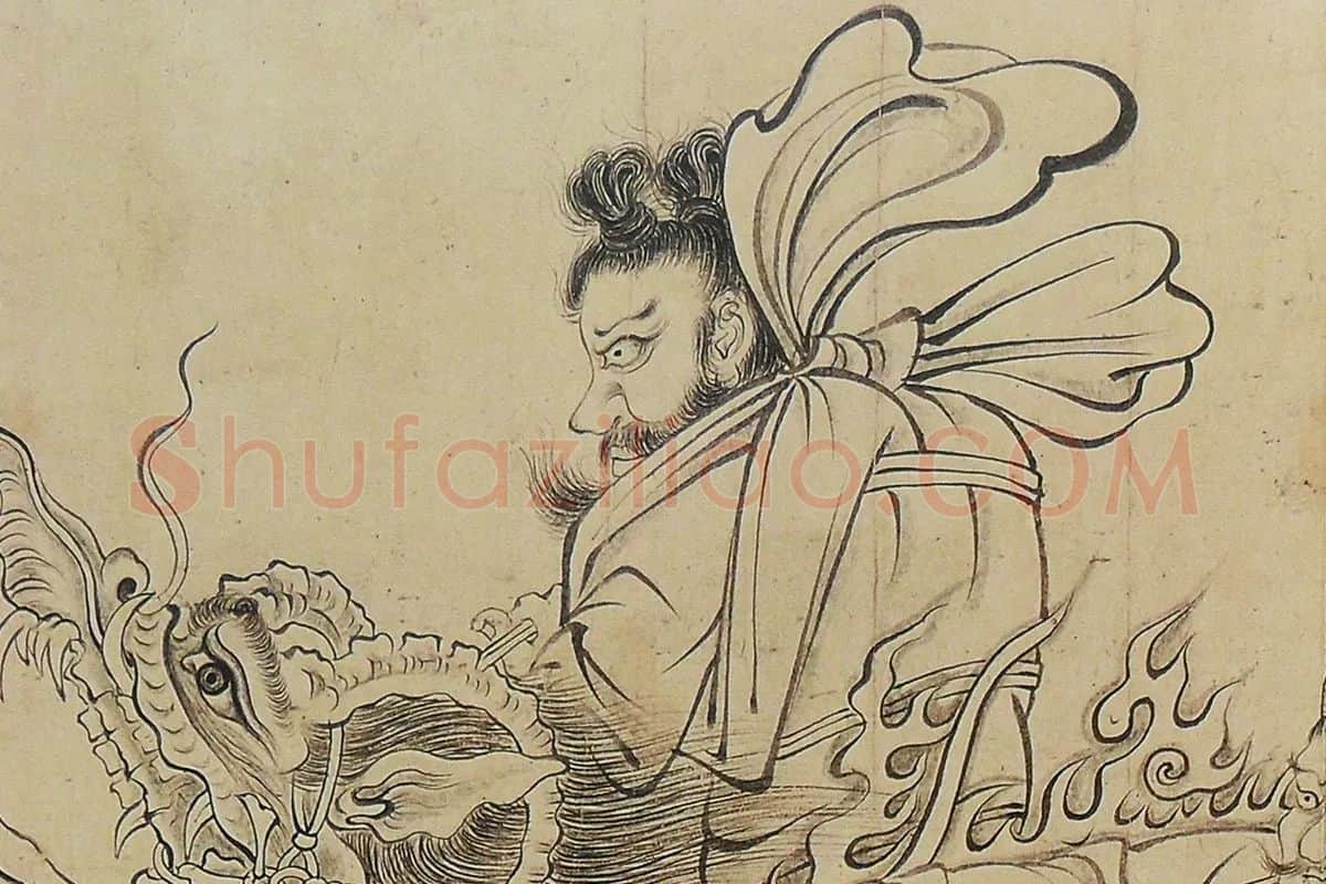 吴道子《天王送子图》高清大图局部 (1)