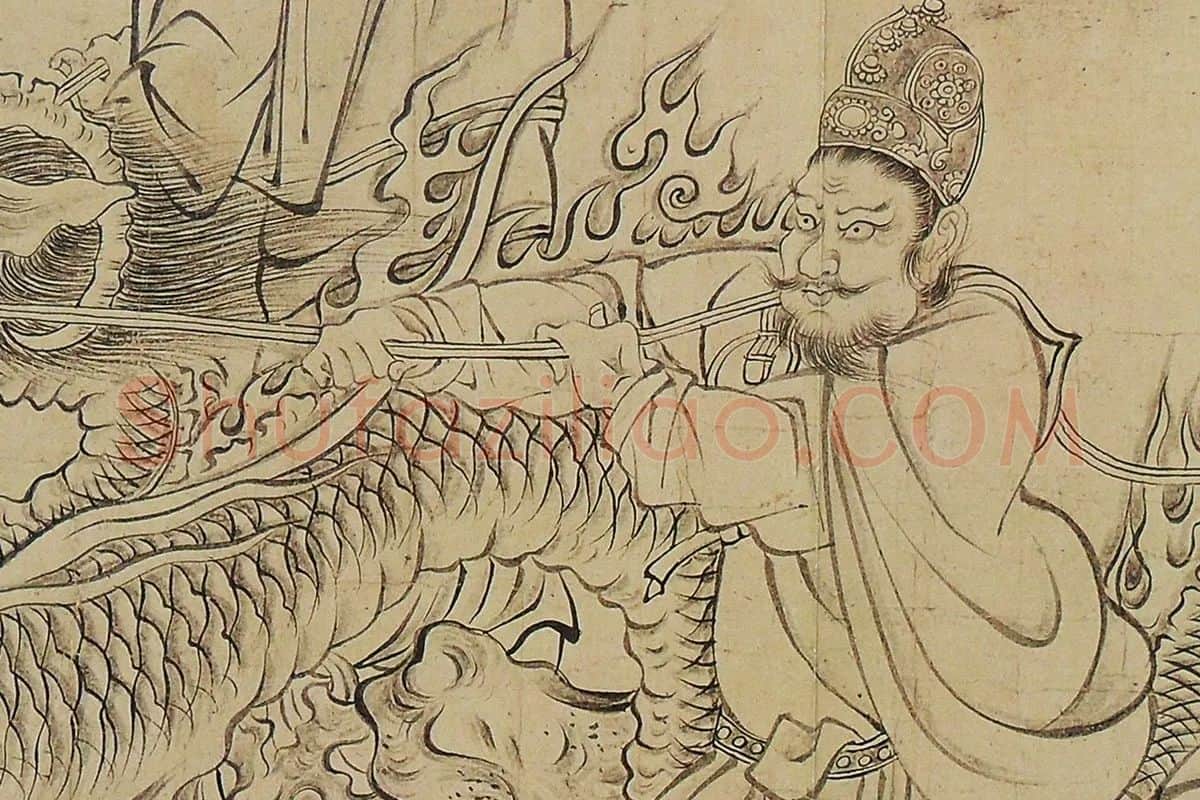 吴道子《天王送子图》高清大图局部 (2)