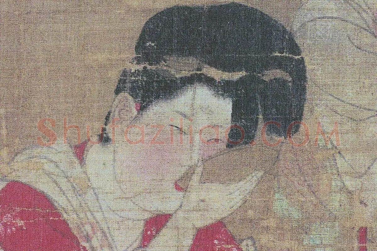 唐代仕女人物画《唐人宫乐图》高清大图局部 (8)