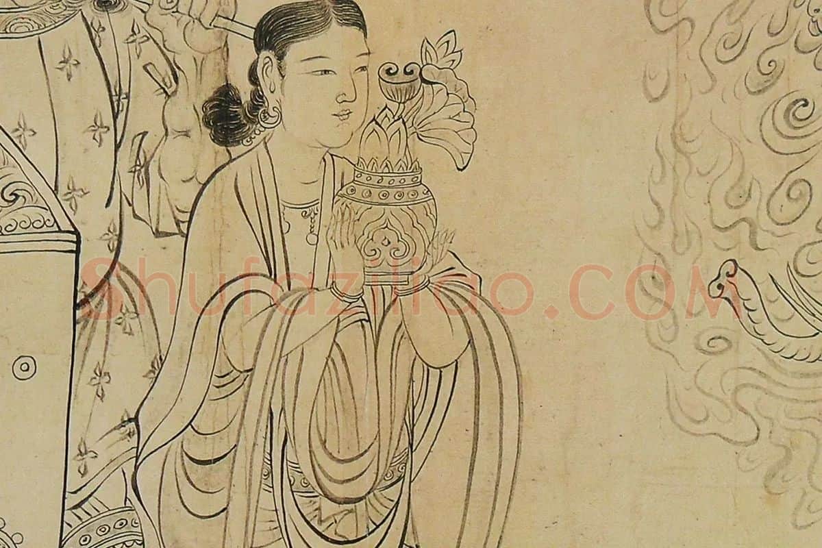 吴道子《天王送子图》高清大图局部 (7)