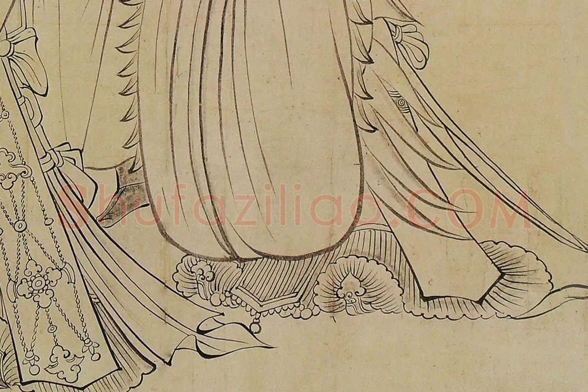 吴道子《天王送子图》高清大图局部 (9)