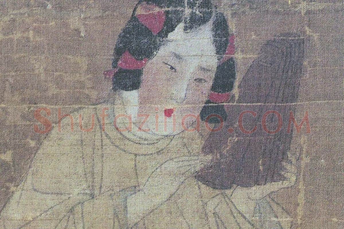 唐代仕女人物画《唐人宫乐图》高清大图局部 (11)