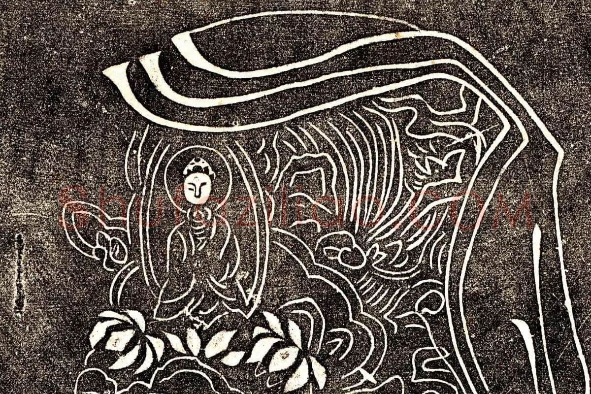吴道子《观音像》拓片高清大图局部 (1)