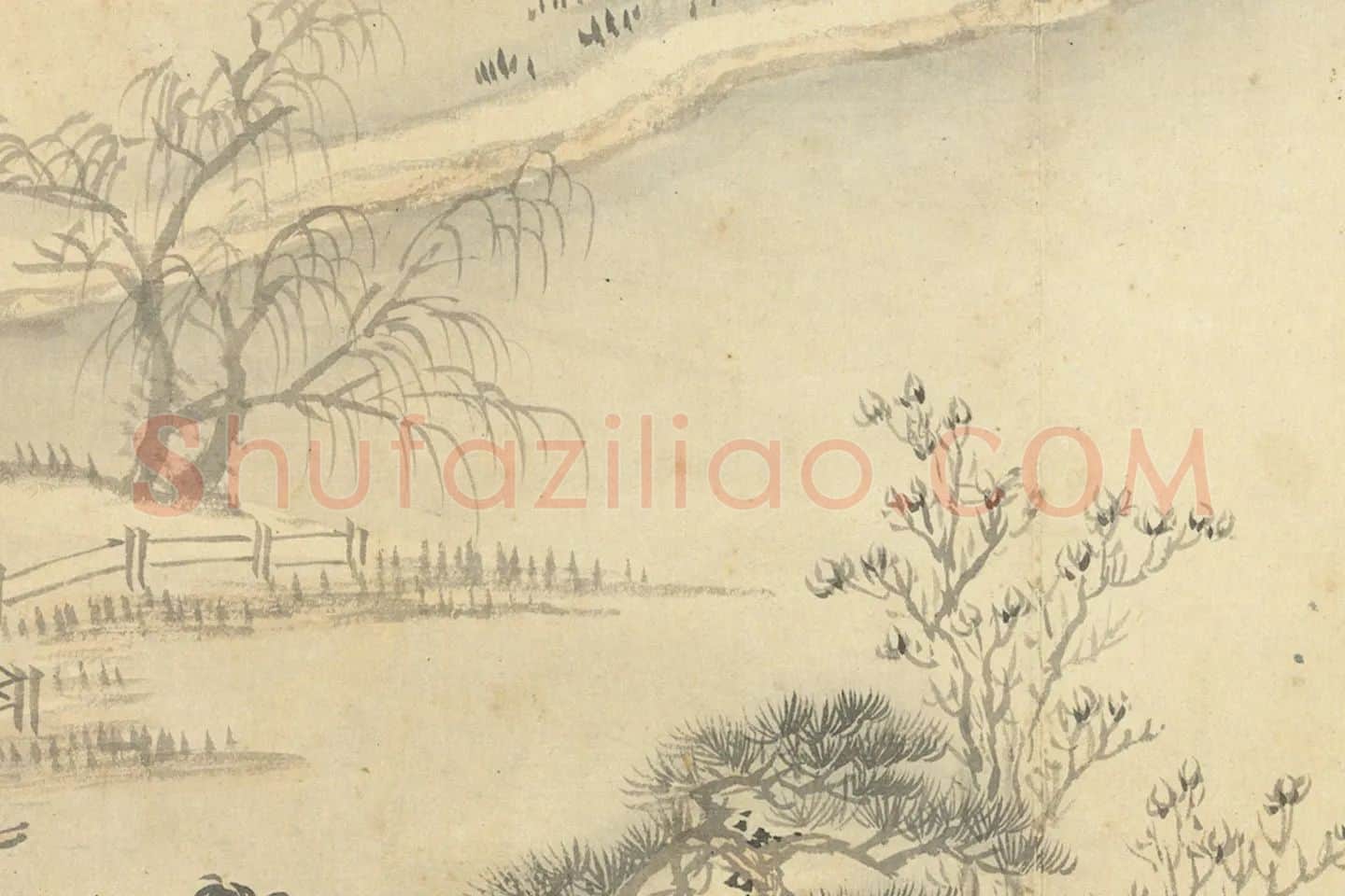 王翚山水《仿卢鸿草堂图》局部 (3)