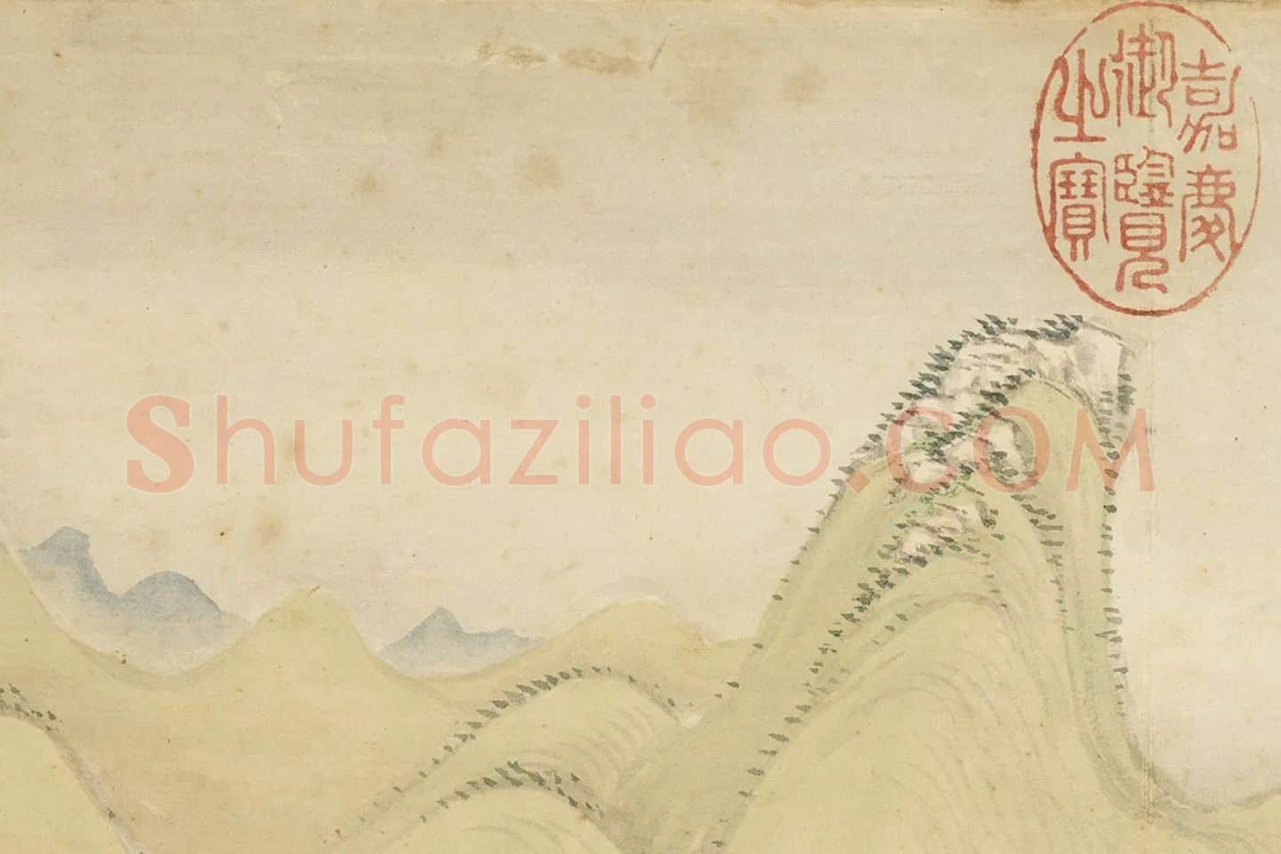 王翚春景山水《仿惠崇早春图》局部 (4)