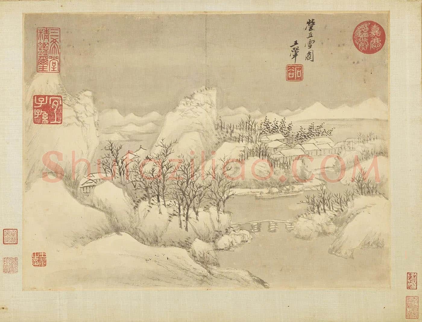 王翚雪景山水《仿李成雪图》页