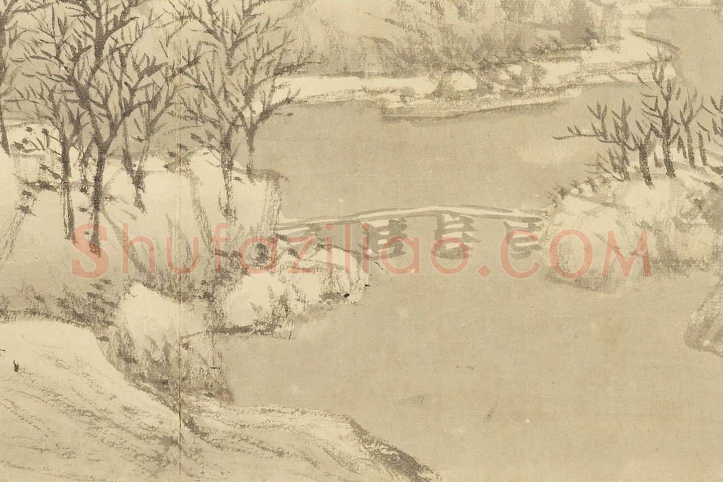 王翚雪景山水《仿李成雪图》局部 (2)