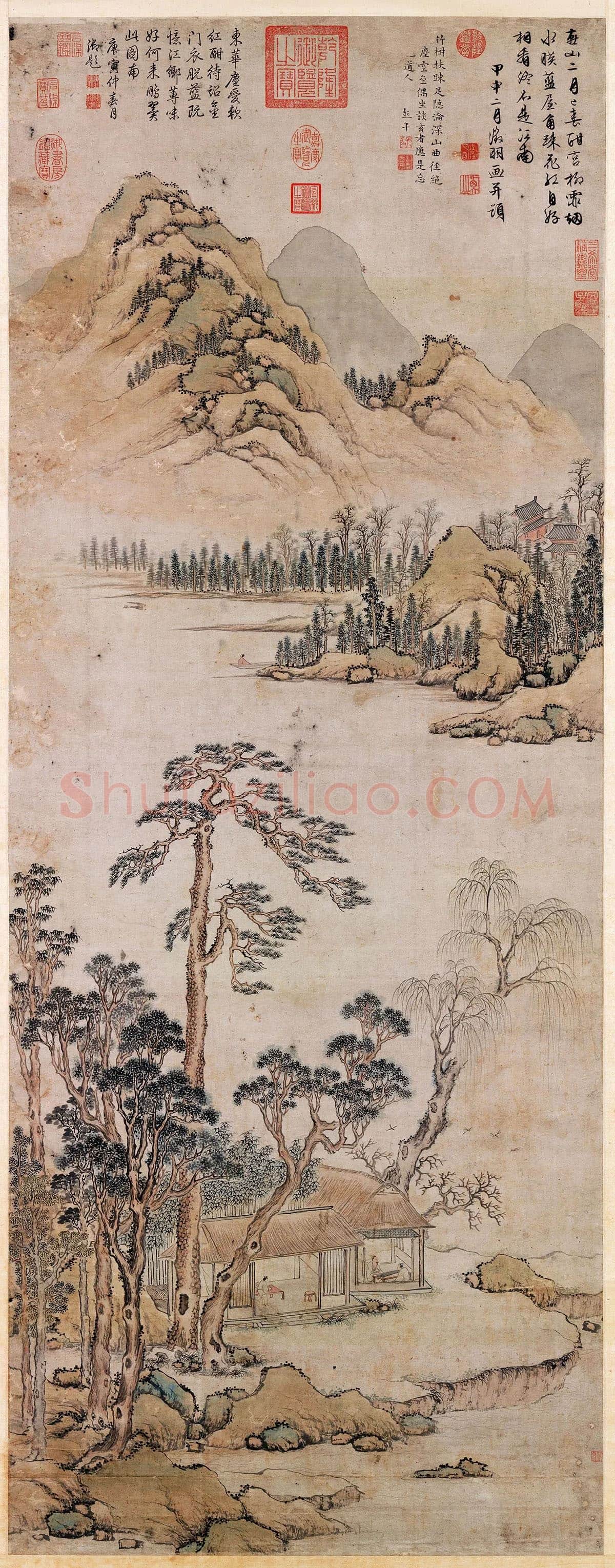 文徵明山水《燕山春色图》轴