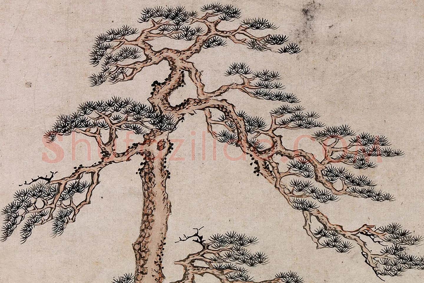 文徵明山水《燕山春色图》局部 (5)
