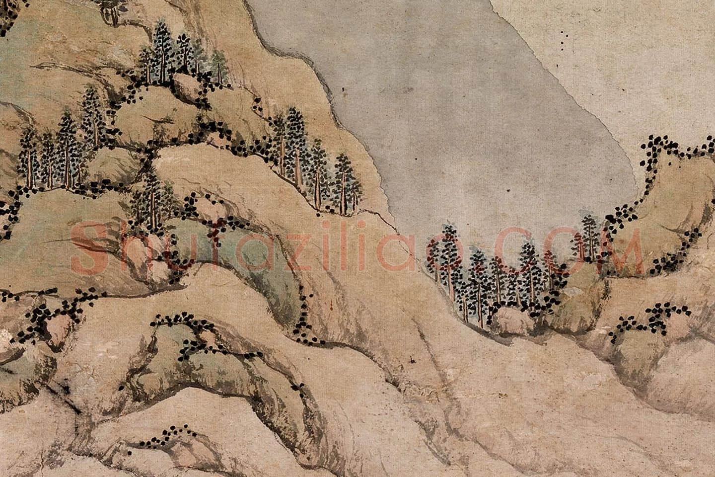文徵明山水《燕山春色图》局部 (8)