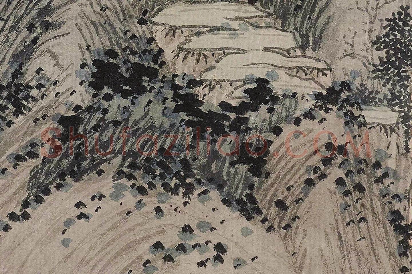 沈周山水《清江幽居图》局部 (8)