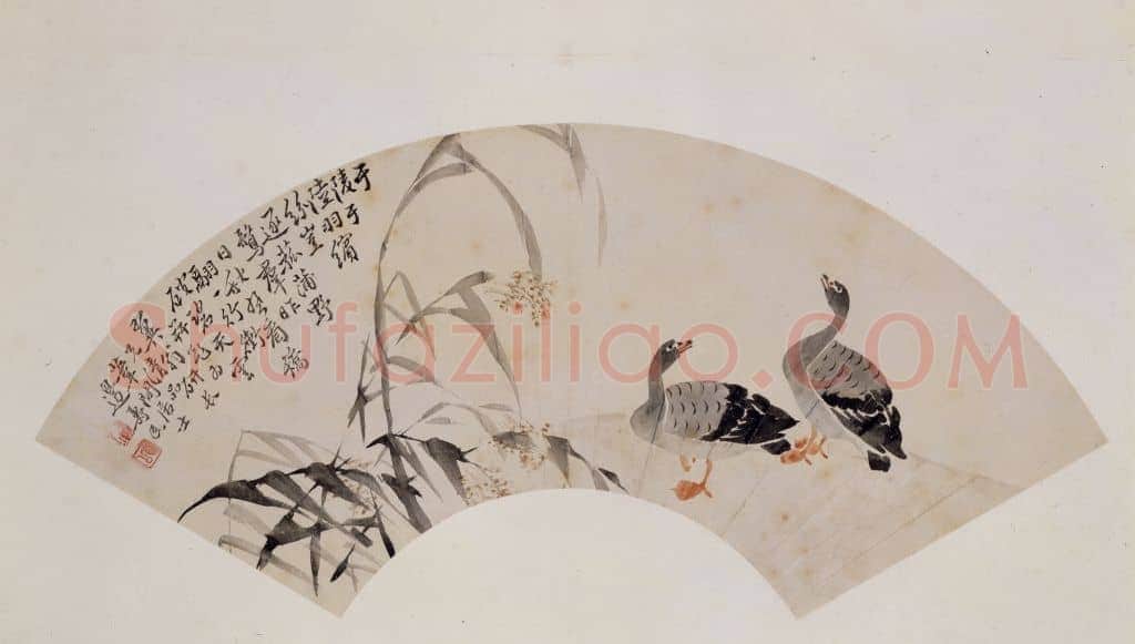 边寿民芦雁图扇页 | 故宫绘画藏品