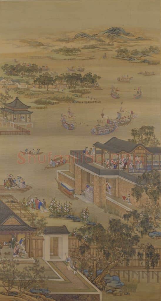 雍正十二月行乐图轴 | 故宫绘画藏品