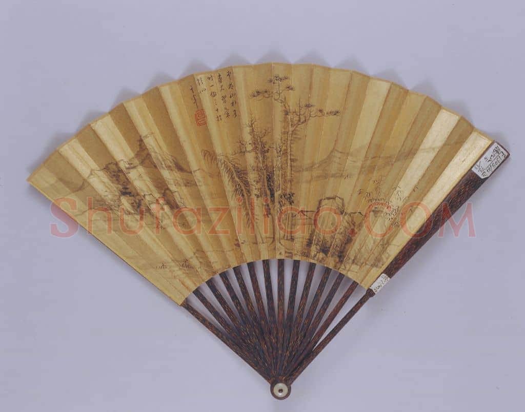 董其昌仿倪瓒山水成扇 | 故宫绘画藏品