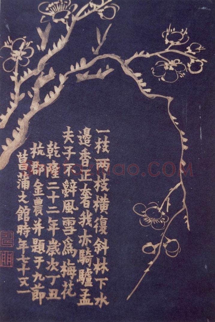 1757年 金农 《梅花十二开》 书画作品