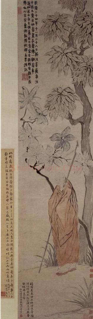 1759年 金农 《长寿佛图》 书画作品