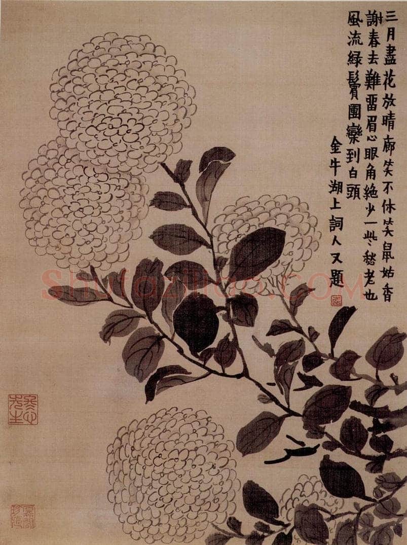 年代不详 金农 《花卉册》 书画作品