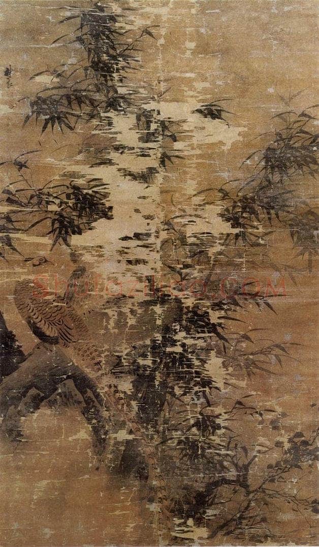 明 林良 竹雏图 书画作品