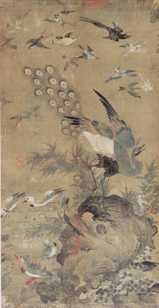 明 吕纪 花鸟屏 书画作品